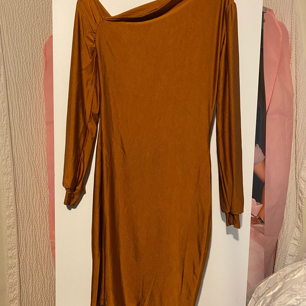 Elegant Brown Women's Dress